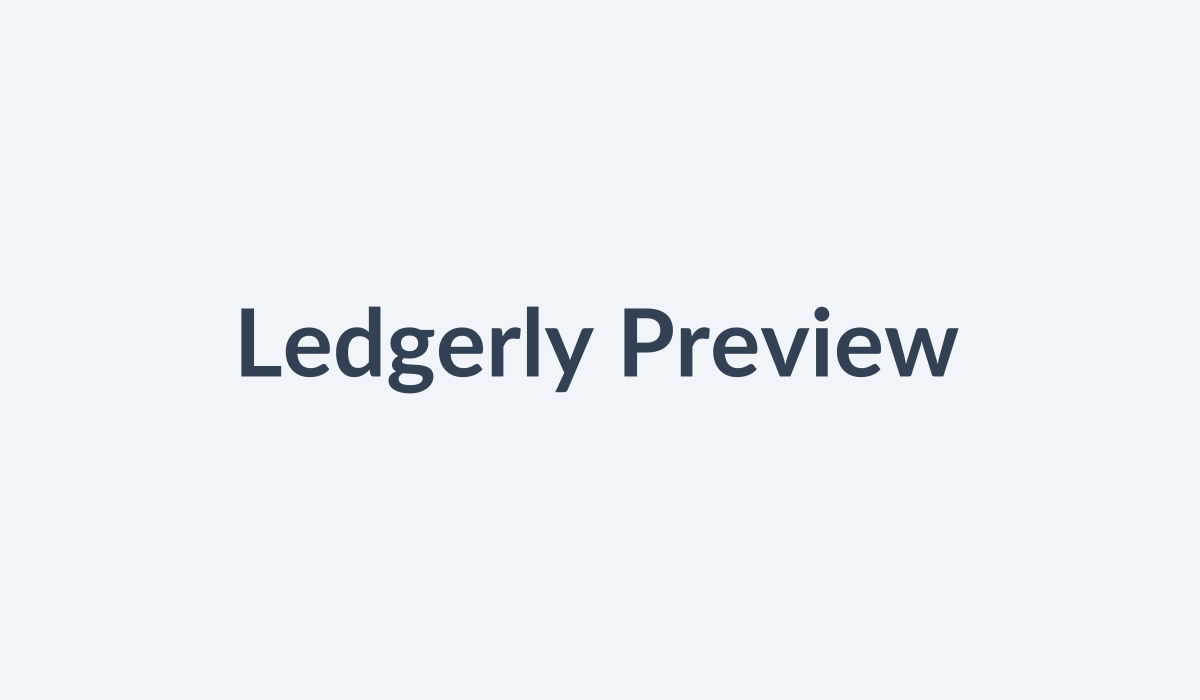 Ledgerly Dashboard Preview
